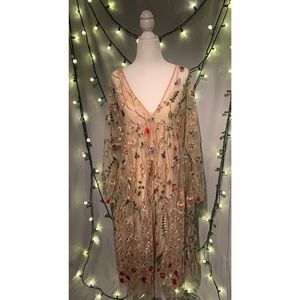 Sheer Floral Dress